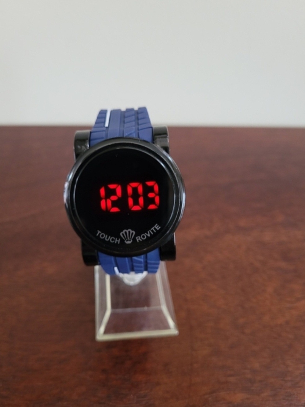 Brand New LED Touch Digital Men's Watch - Blue Ajustable Strap